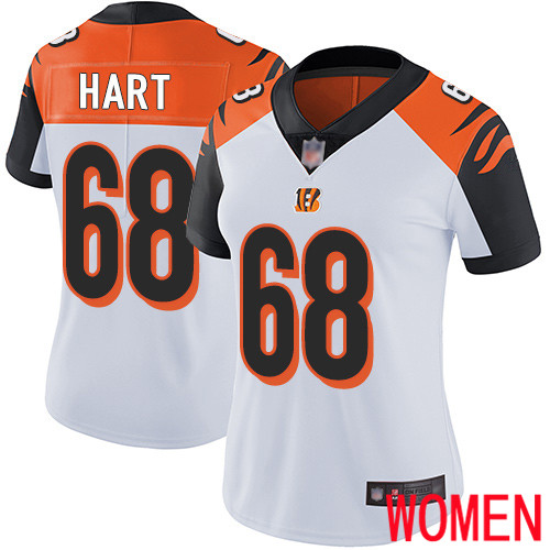 Cincinnati Bengals Limited White Women Bobby Hart Road Jersey NFL Footballl #68 Vapor Untouchable